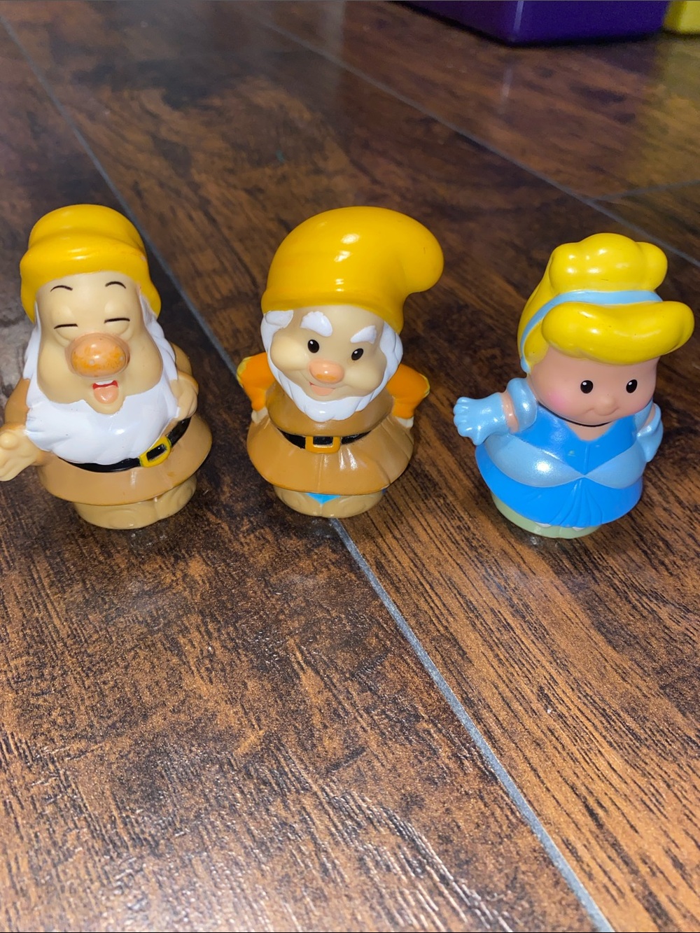 Classic Kids Toy Figure Trio in Yellow and Blue